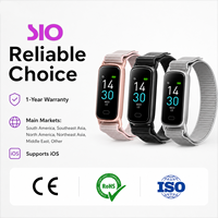 Bracelet intelligent 50g en TPU léger avec boucle, chargement magnétique, autonomie de 15 à 21 jours, compteur de pas tactile iOS, moniteur de fréquence cardiaque et de sommeil, échantillon
