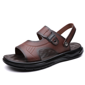 Sandalias planas para hombre, de verano, con punta abierta, suela de goma, forro de PU, fáciles de poner, informales. - Product Image 5