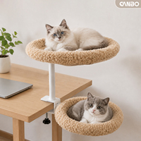 Cama de Escritorio Ajustable para Gatos CanboPet, Hamaca para Gatos, Nido de Escritorio, Tela Extraíble