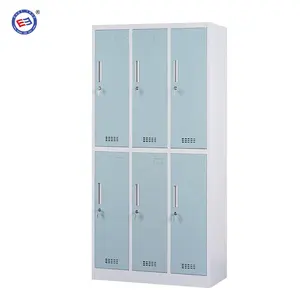 kabinet loker armario casier metal armadiet steel six doors locker cabinet metal storage lockers for changing room