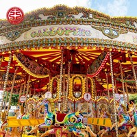 Manèges de carnaval préférés des enfants : carrousel mini chevaux et éléphants en forme de diamant pour parc d'attractions, à vendre