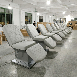 Cama de Spa Facial Eléctrica de Lujo con Base de Metal Plateado y 3 Motores, Muebles Modernos para Salón de Belleza, Cama de Spa Cosmética para Tratamientos de Esteticista - Product Image 5