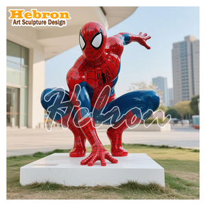 Statua Personalizzata a Grandezza Naturale in Resina e Fibra di Vetro, Collezione di Supereroi Marvel, Scultura di <span class=keywords><strong>Spiderman</strong></span> - Product Image 1