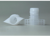 Bouchon à bec verseur en plastique à clapet, anti-déversement, avec bande déchirable de 7,8 mm, pour sachets de shampoing, gel douche, nettoyant visage et cosmétiques