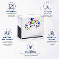 Boîte de présentation en acrylique pour Elite Trainer Box avec couvercle magnétique, protection UV, étui transparent pour collection TCG