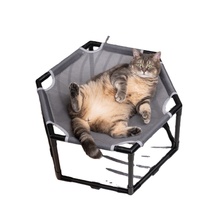 Hamac pour chat d'intérieur antidérapant hexagonal avec tissu respirant pour que les chats puissent dormir confortablement