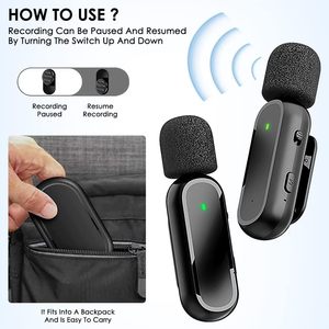Micrófono Lavalier Inalámbrico PIX-LINK Más Vendido, con Cancelación de Ruido, de Solapa, Mini Micrófono <span class=keywords><strong>para</strong></span> Android/<span class=keywords><strong>iPhone</strong></span>, Precio de Fábrica C - Product Image 3