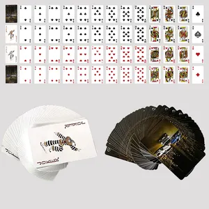 Yimi impression professionnel Logo personnalisé luxe Double ensemble cartes à jouer pour les jeux de cartes de jeu de fête de famille