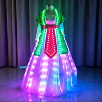 Robe de danse coréenne LED, Hanbok lumineux, costume de scène, robe LED à changement de couleur pour spectacle et événement