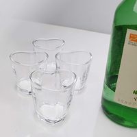 Corée saké mini verres à vin verres à liqueur tasse à boire forme de coeur verres à soju personnalisés