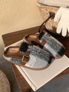 Xixitiao รองเท้าแคชเมียร์นุ่มสบาย, รองเท้าใส่ในบ้านใส่ในฤดูหนาวพื้นรองเท้านุ่มนุ่มสบายสำหรับผู้ชาย - Product Image 3