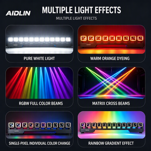 ไฟบี<span class=keywords><strong>ม</strong></span>บาร์ LED หมุนได้ 10 ดวง 40W กำลังไฟ 400W ควบคุมด้วยระบบ DMX512 แบบ Main-Slave แสงสี RGBW สำหรับงานเวที ดีเจ อีเว้นท์ และไนท์คลับ - Product Image 5