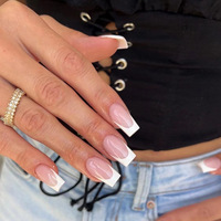 Faux ongles carrés et amande, style classique Old Money, abordables, pour manucure, pour les amateurs d'ongles artificiels