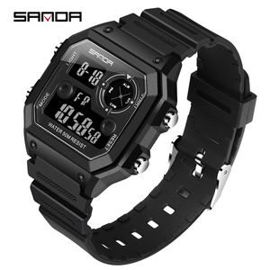 Relojes deportivos para hombre de la marca SANDA, cronómetros de moda con cuenta regresiva, reloj digital LED impermeable para hombre, reloj masculino. - Product Image 2