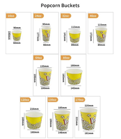 Seau à popcorn jetable grande capacité 24-85 oz, bol personnalisé de qualité alimentaire pour poulet frit, emballage pour restauration rapide