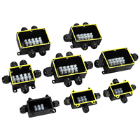 Caja de Conexiones Impermeable IP68 M20 F1-2T, 1 Entrada 1 Salida, 16A 450V, Conector de Cable para Exteriores, Bloque de Terminales sin Soldadura, CNTA PA6