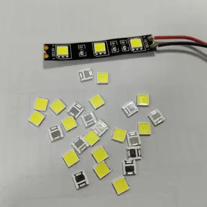 Chip de led 5054 branco 1w, 130-140lm 3-3.1v âmbar vermelho, azul 5054, chip para farol de milha, lâmpada