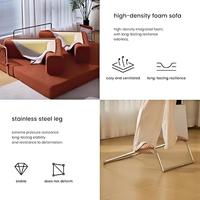 Unisofa Tanzuo, Muebles de Lujo, Sofá Seccional Reclinable para Sala de Estar, Sofá Cama Plegable Moderno de Tela