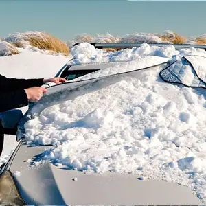 SUNNUO Capa de neve para para-brisa de carro luxuosa Proteção UV PEVA Material de Nylon Dobrável Espessado Guarda-sol de inverno em camadas Frost
