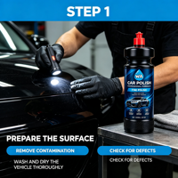 Cire de polissage personnalisée 3-en-1 de 1 litre pour l'entretien automobile – Composé de polissage et de lustrage pour voitures