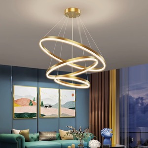 All-Copper Minimalist Luxury High-End Gold <b>Pendant</b> <b>Light</b> Modern Simple Style Chandelier for Living Room Master Bedroom - Product Image 1