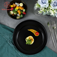 Service de vaisselle en céramique noir mat, vente en gros, vaisselle, plats, bols, vaisselle
