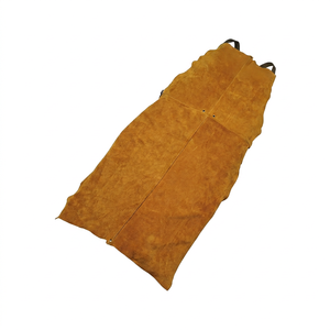 Leather Bib Apron <b>Fire</b> Resistant Workwear for Welding and Metalwork Protection - Product Image 2