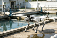 Robot chien de patrouille industrielle autonome, charge utile de 20 kg, premier au monde, avec saut à rebours à 720°, tout-terrain, surveillance et contrôle à distance