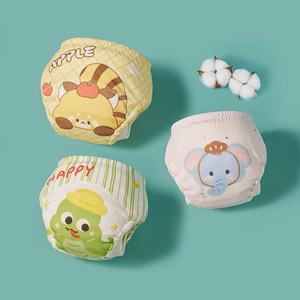 Culottes <span class=keywords><strong>d</strong></span>'<span class=keywords><strong>apprentissage</strong></span> pour bébé, lavables, réutilisables, en coton, imperméables, anti-fuites, pour l'<span class=keywords><strong>apprentissage</strong></span> de la propreté, <span class=keywords><strong>sous</strong></span>-vêtements pour enfants en bas âge - Product Image 2