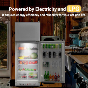 Refrigerador con Congelador Superior de Gran Capacidad, 380L, Funcionamiento a Gas de Doble Vía, para Casa o Cabaña - Product Image 3
