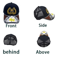 Casquette Snapback Unisexe Personnalisée avec Logo Métallique 3D Fer à Cheval, en Denim/Toile, Imprimée Sérigraphie, Style Western Ethnique, Tendance, Maille Décontractée