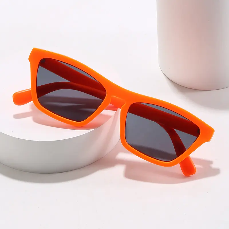 نظارات شمسية بسعر تنافسي للرجال نظارات شمسية عالية الجودة لصيد الأسماك بالليزر برتقالي مستطيلي نظارات شمسية عين القط