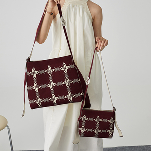 Của phụ nữ tùy chỉnh công suất lớn Jacquard mô hình thời trang và thân thiện với môi Crossbody túi và Vai Túi - Product Image 6