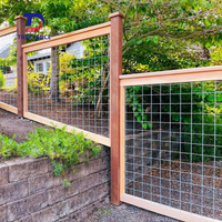 Panneau de clôture en fil de fer pour porcs sauvages 4x4, panneaux de clôture en acier galvanisé pour enclos d'élevage, calibre 8, épaisseur 4 mm, grillage pour bétail