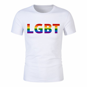 Personalizado al por mayor Arco Iris <span class=keywords><strong>LGBT</strong></span> orgullo <span class=keywords><strong>Camiseta</strong></span> para los hombres - Product Image 1