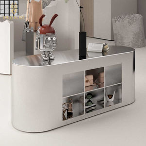 Brutalist ชุดตกแต่งโชว์ของผู้หญิงเฟอร์นิเจอร์ร้านทำจากเหล็กเคลือบผงและหินอ่อนสามารถปรับแต่งได้ - Product Image 6