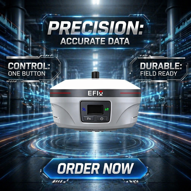 EFIX EBase GNSS Reference Base Station, 1608 Tracking Channels Centimeter-Accuracy DGPS Survey Equipment