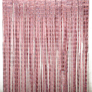 Merri Wish Tenda a Frange in Lamina Metallica 1x2m, Sfondo in Lamina Dorata, Tenda a Frange in Lamina per Capodanno - Product Image 1