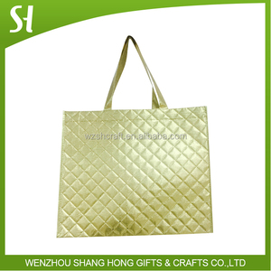 Sac de shopping promotionnel pas cher de la marque SH, modèle SH-LB21 avec logo, sac en PP tissé écologique vert avec corde en coton - Product Image 6