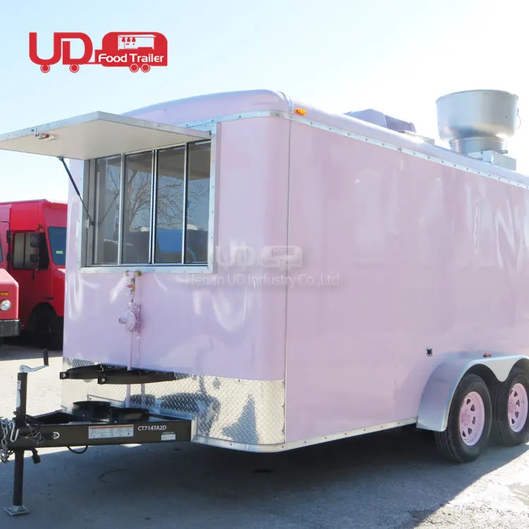 Carro de comida Popular, camión de remolque de comida para el hogar, para la venta de leche, té, café y furgonetas de la serie de los Estados Unidos de Miami