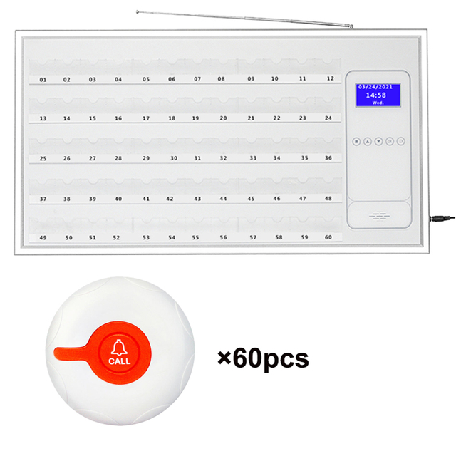 60 Beds Wireless Nurse Call System Smart Emergency Patient Calling Pager System for Hospital Clinic Nursing Home Ward
