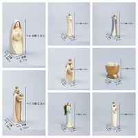 Figurines de crèche religieuses en résine, ensemble de la Nativité, décorations de village de Noël, Marie, Joseph, bergers, cadeaux de fêtes