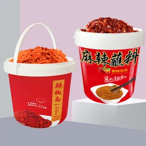 Plastic food bucket Recyclable Pail For Packaging factory supply food grade packaging bucket for crushed chili pepper