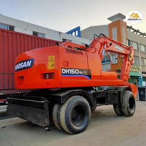 Máquina excavadora de ruedas Doosan usada DH150W DX150W DX150LC de segunda mano hecha en Corea equipo de construcción - Product Image 1