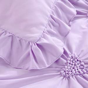 Set di Lenzuola e Copripiumino in Stile Moderno, Tema Floreale e Amore, Cinque Pezzi per Bambini, 200TC - Product Image 2