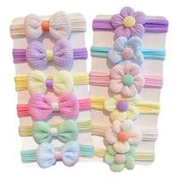 Nouveaux élastiques à cheveux doux pour enfants, attaches pour cheveux qui ne blessent pas les filles, jolies élastiques à cheveux fleuris pour queue de cheval