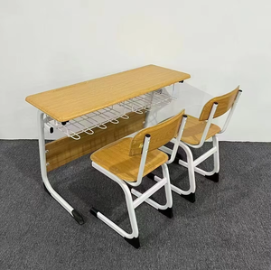 Muebles Escolares Estables, Juego de Sillas Escolares con Estructura Metálica Moderna y Duradera, Escritorios de Estudio para Estudiantes con Altura Ajustable - Product Image 6