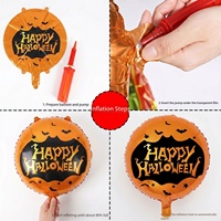 Ensemble de ballons d'Halloween, ballons en aluminium Joyeux Halloween, ballons Trick or Treat, imprimés citrouille, chauve-souris, toile d'araignée pour la décoration d'Halloween à la maison