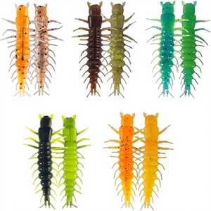 Eupheng 2"/3" Hellgrammite Leurres <span class=keywords><strong>de</strong></span> pêche en plastique souple super réalistes Ned Jig Drop Shot Rig Pack <span class=keywords><strong>de</strong></span> 20/12 - Product Image 1