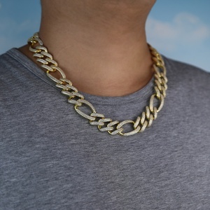 قلادة سلسلة كوبية للرجال مجوهرات صغيرة صغيرة الحجم 5A Bling Big Heavy Hip Hop للرجال - Product Image 6